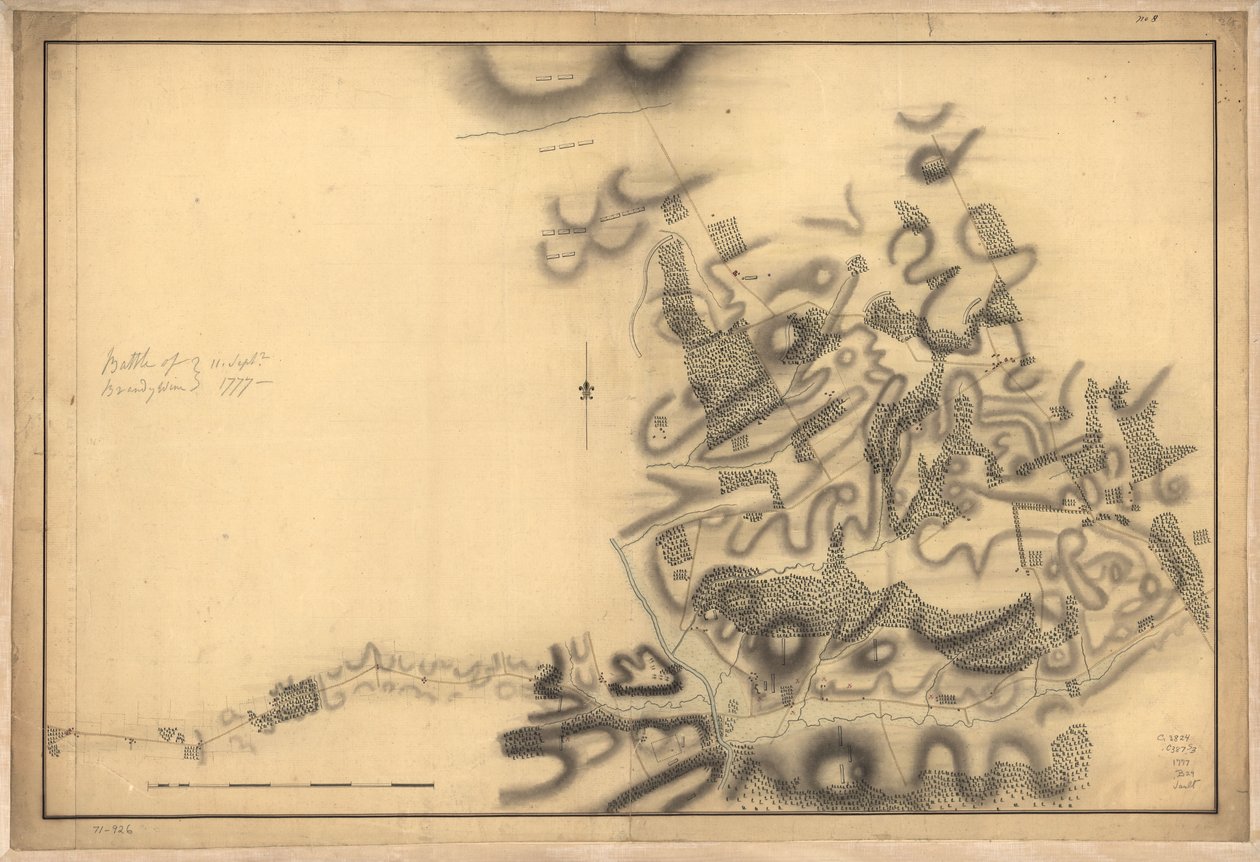 Bataille de Brandywine, 11 sept. 1777. LOC gm71000926 - John Montresor