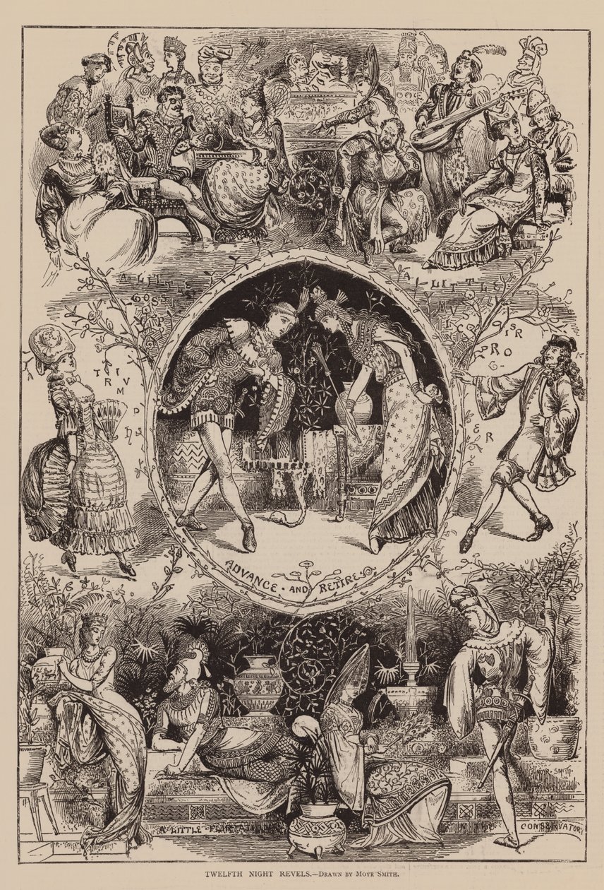 Les rondes de la Nuit des Rois (gravure) - John Moyr Smith
