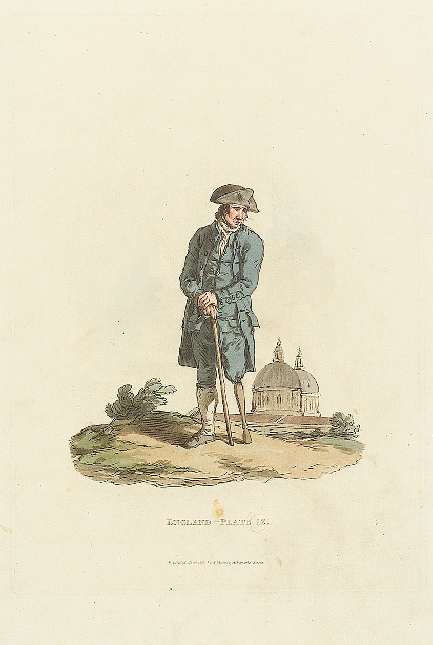 Angleterre - Planche 12. Un pensionnaire de Greenwich avec une jambe de bois s