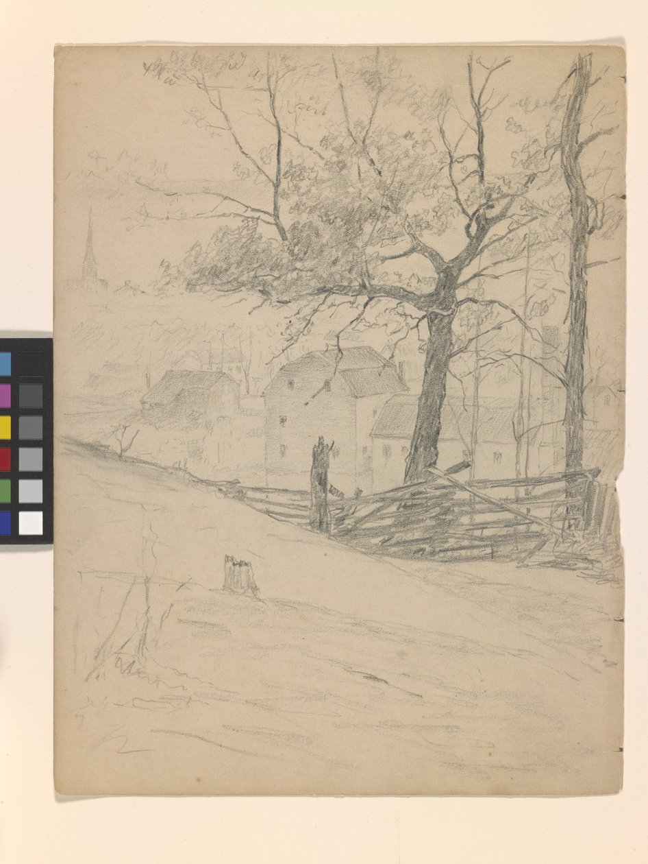 Étude pour les vieux moulins à Brookville - John Otis Adams