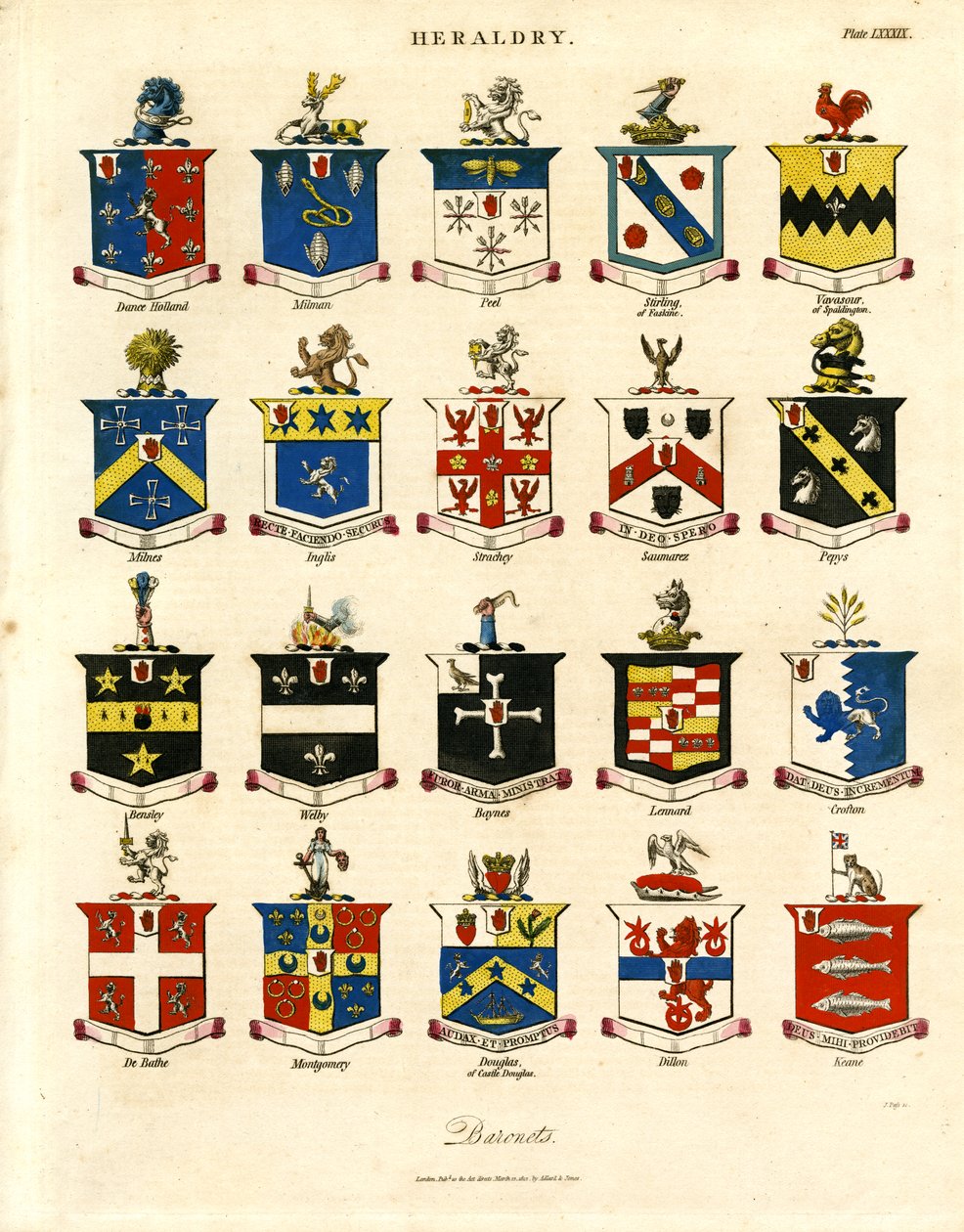 Armoiries des baronnets britanniques;Planche LXXXIX - John Pass