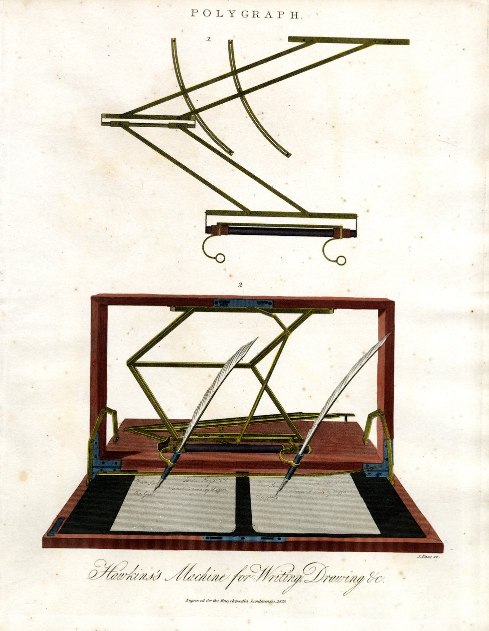 Polygraphe - Machine de Hawkins pour écrire, dessiner, etc. - John Pass
