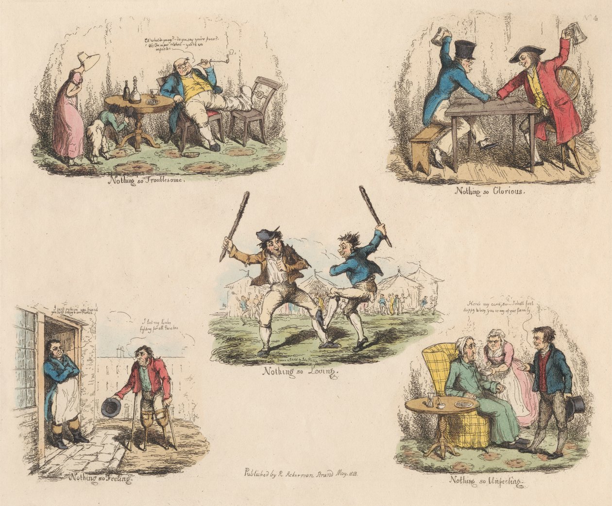 Ensemble de quatre : Beaucoup de bruit pour rien ou illustrations de vieux dictons - John Phillips