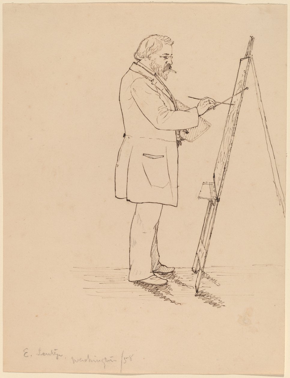 Croquis - Emanuel Leutze - John Quincy Adams Ward