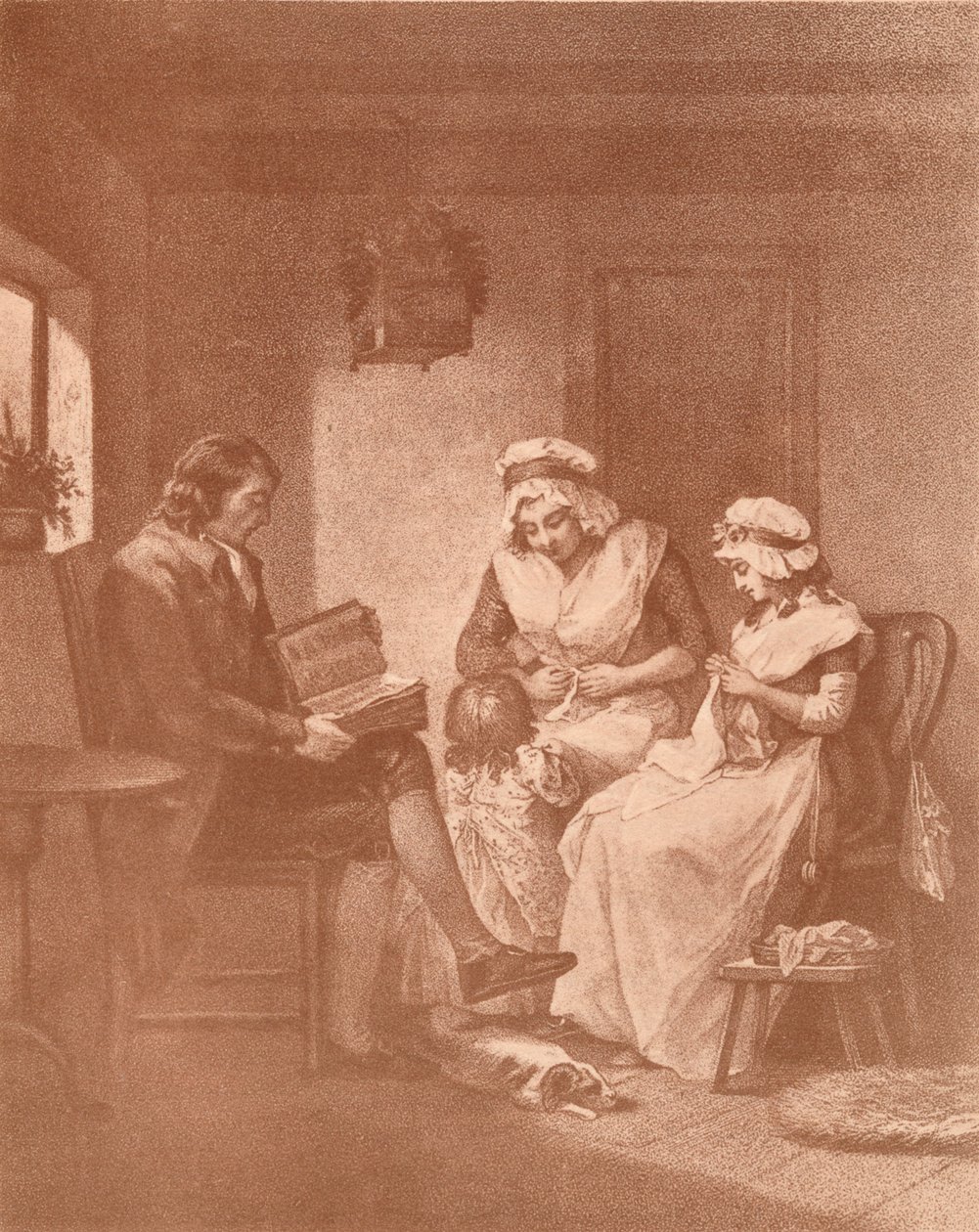 Bonheur domestique, Laetitia avec ses parents, 1789 - John Raphael Smith