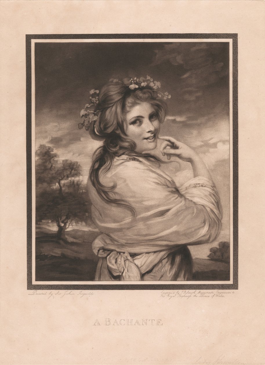 Emma Hart en bacchante - John Raphael Smith