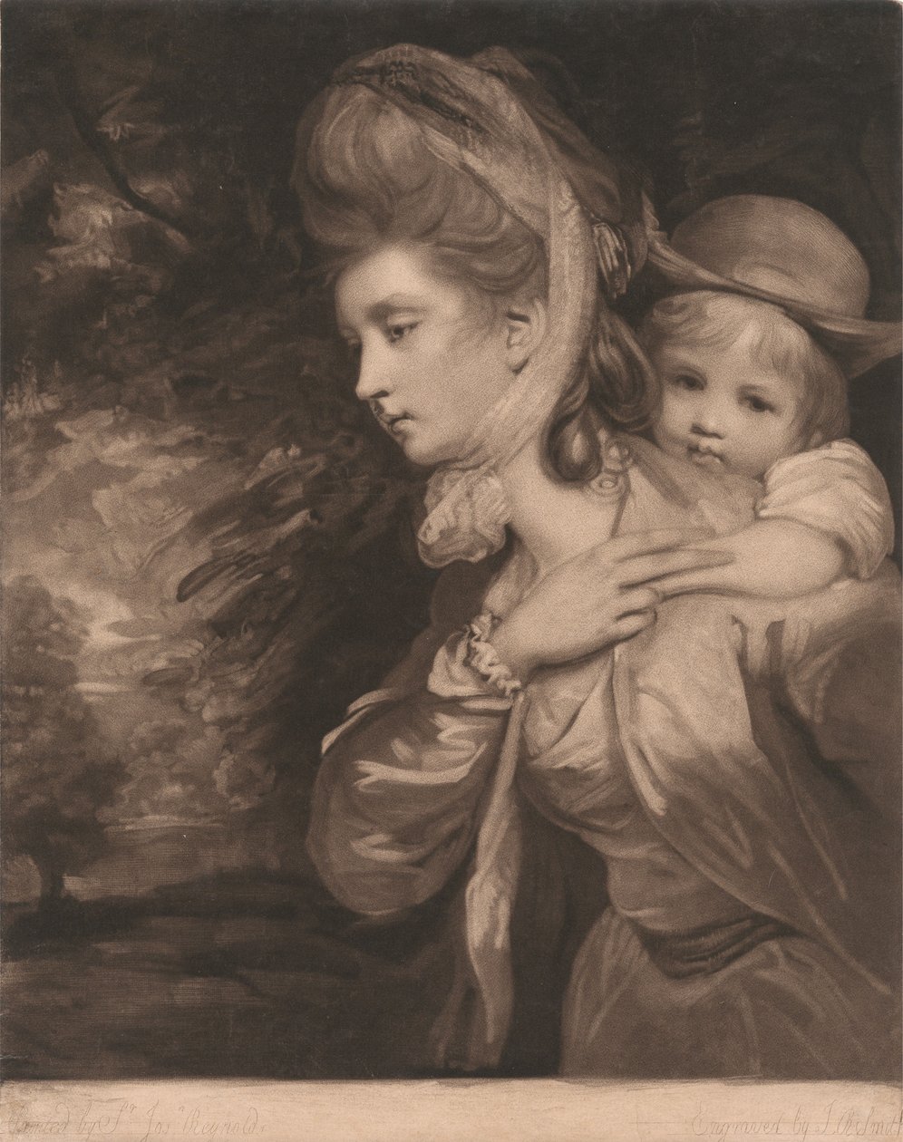Mme Payne Galwey et son fils Charles - John Raphael Smith
