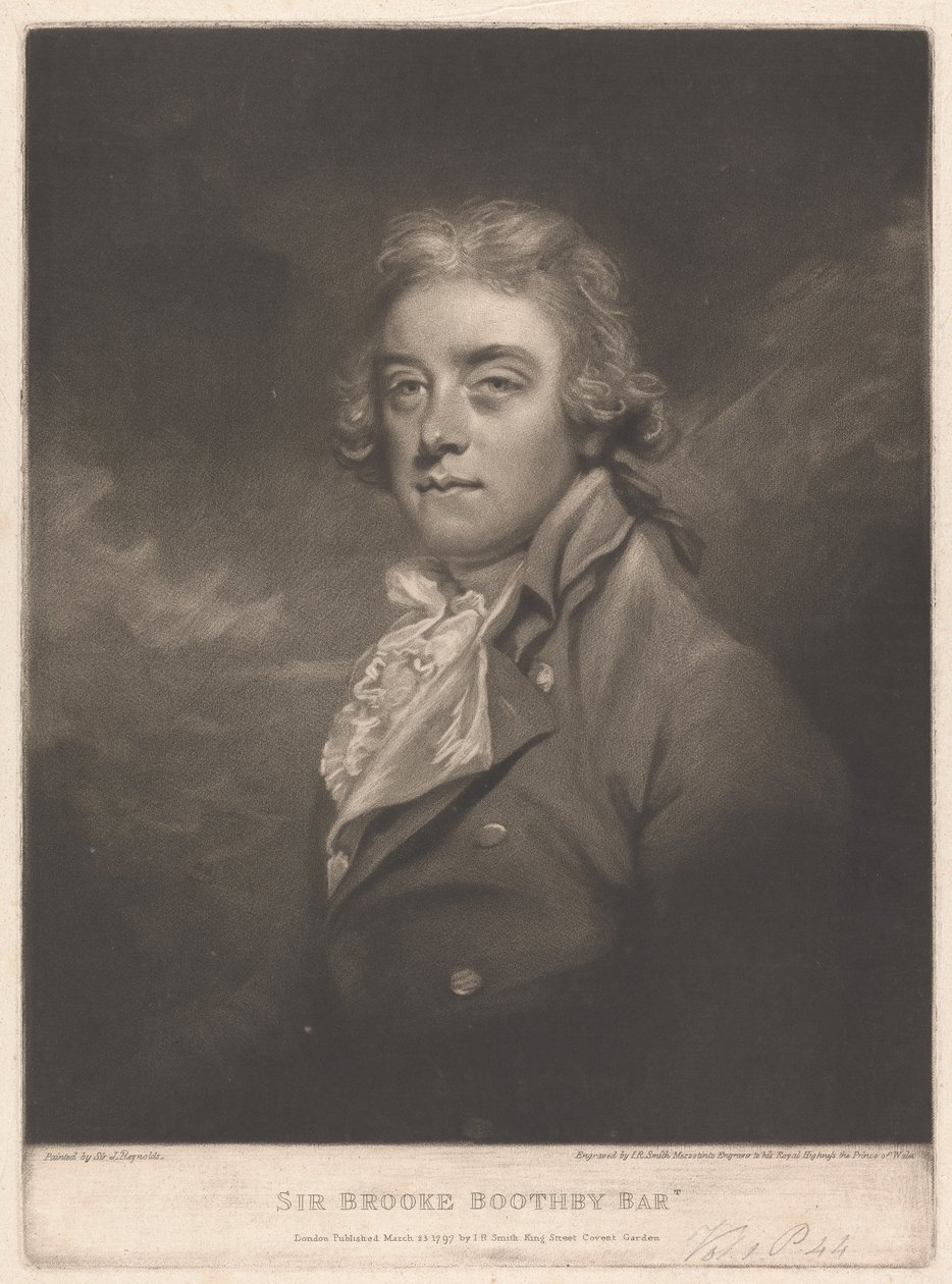 Sir Brooke Boothby, 6e baronnet Boothby de Broadlow Ash - John Raphael Smith