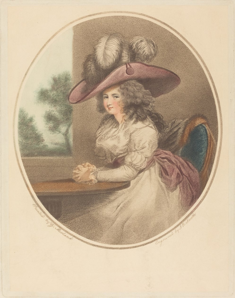 Anne Ward Morland (Delia en ville) - John Raphael Smith after George Morland