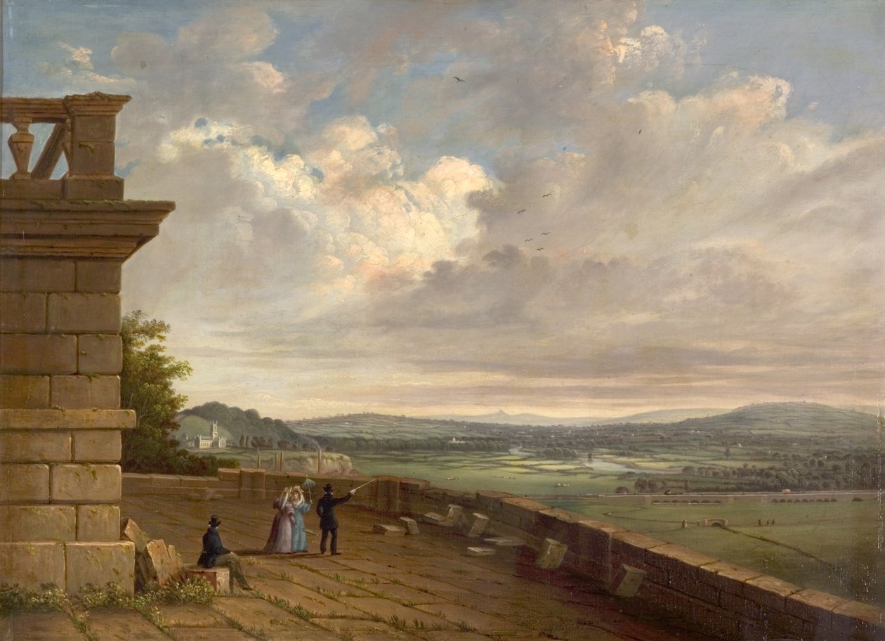 Vue depuis la Terrasse du Château de Nottingham Regardant vers l