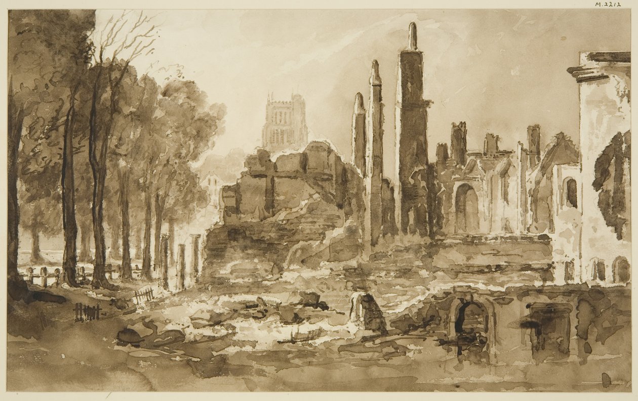Ruines de la Mansion House et de la Custom House - John Reverend Eden
