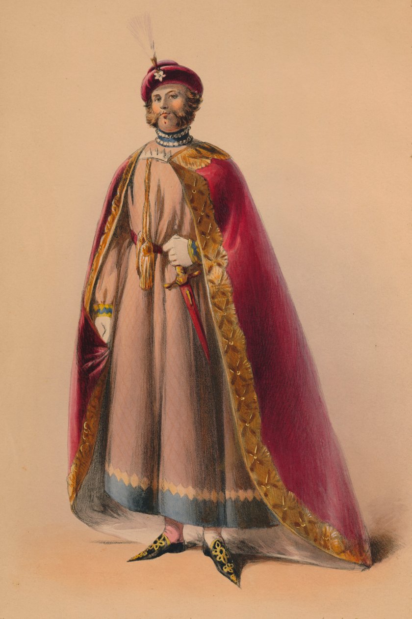 Invité en costume pour le Bal Costumé de la reine Victoria, 12 mai 1842, 1843 - John Richard Coke Smyth