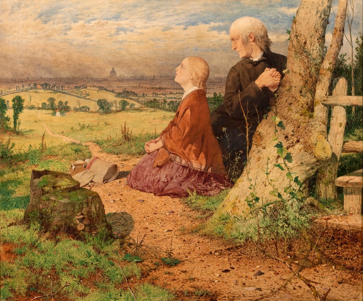 La petite Nell et son grand-père quittant Londres - John Ritchie