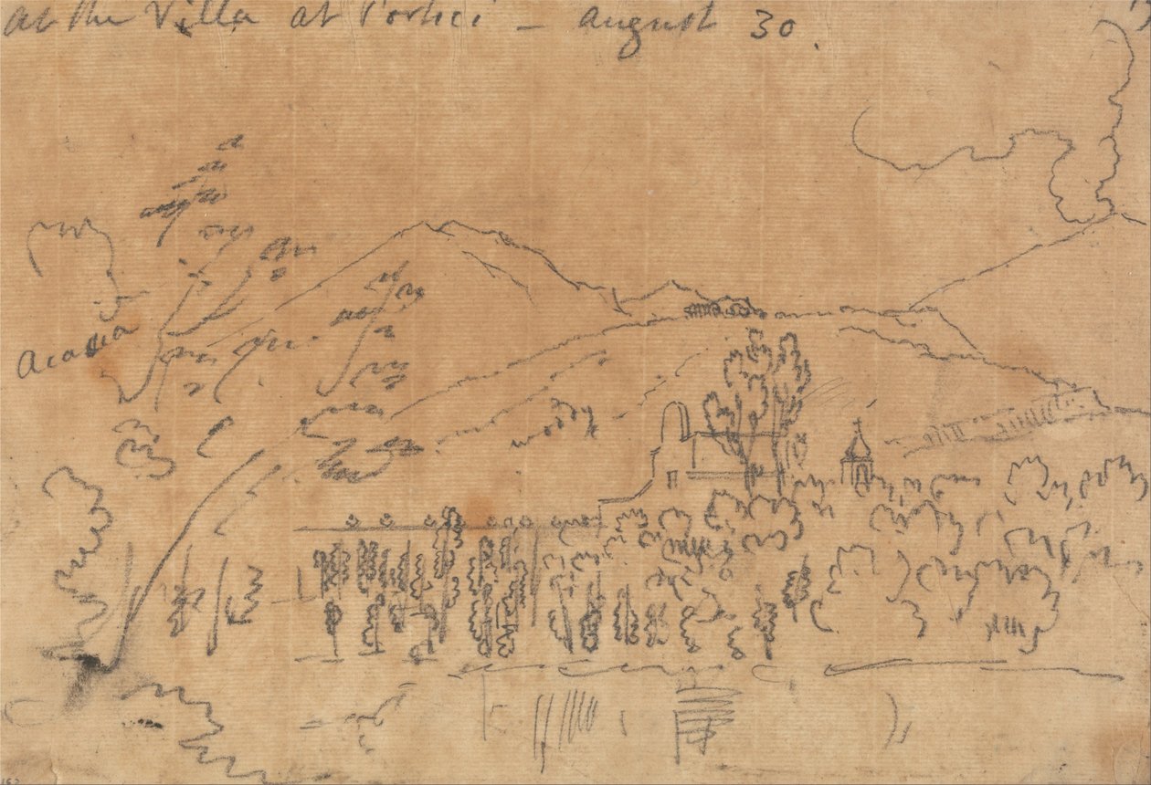 A la Villa de Portici, le 30 août - John Robert Cozens