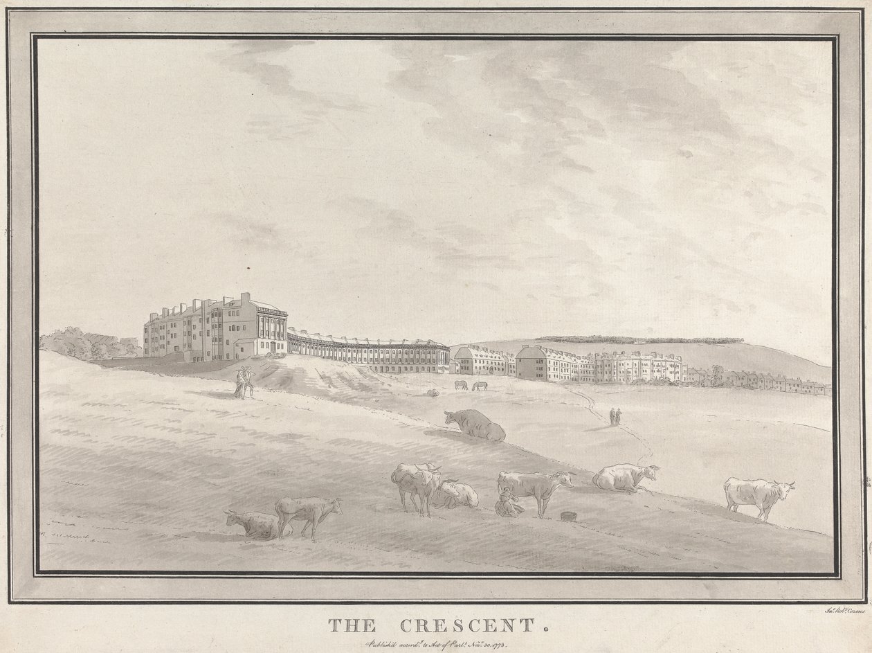 Bath : Le Croissant - John Robert Cozens