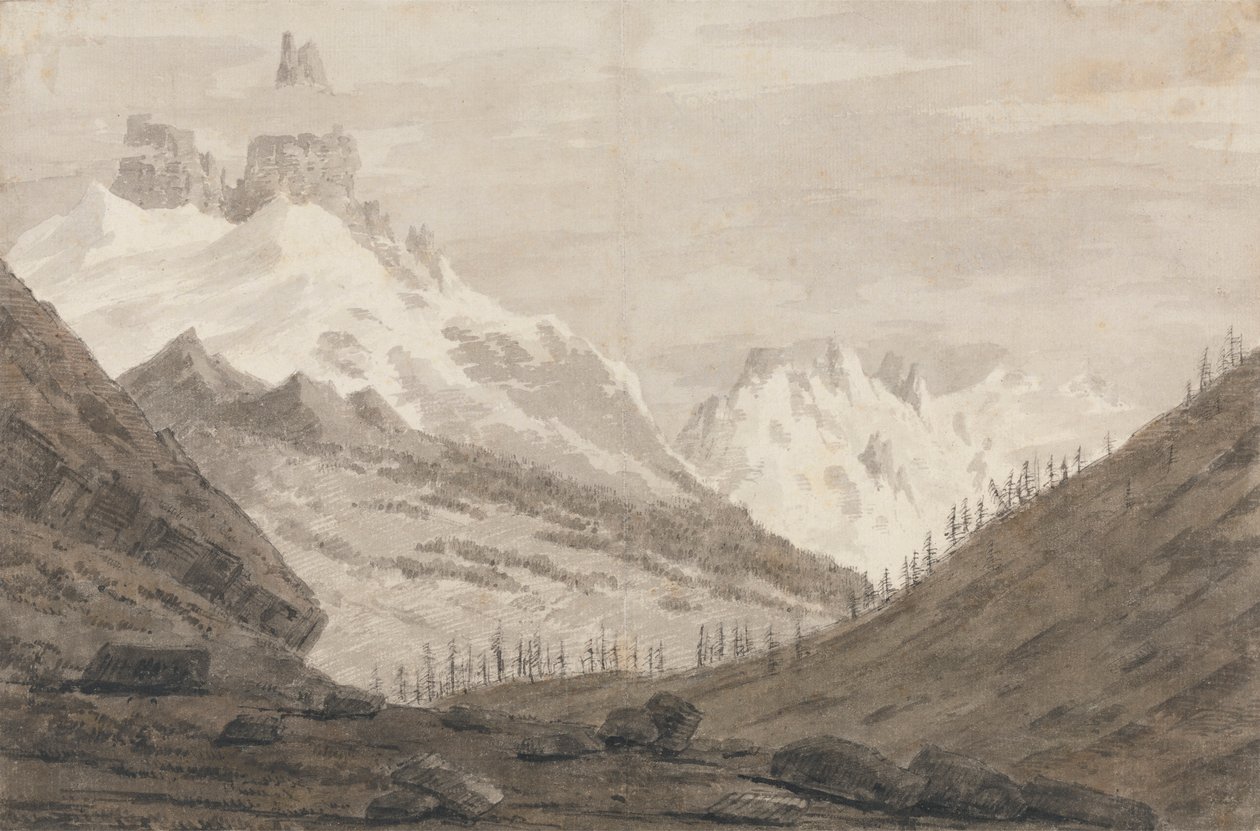 Entre Chamonix et Martigny - John Robert Cozens