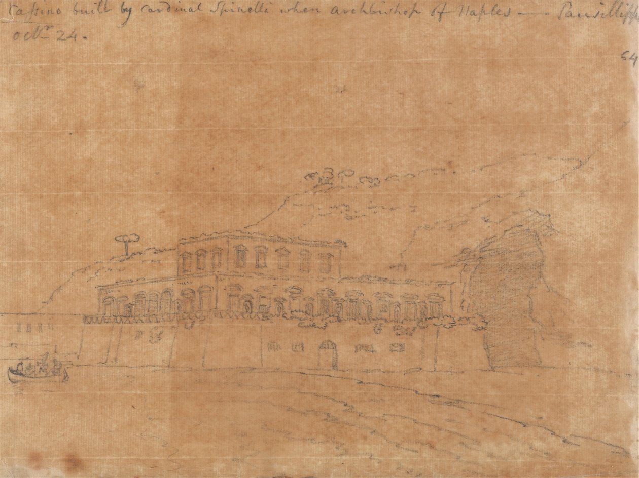 Cassino construit par le cardinal Spinelli - John Robert Cozens