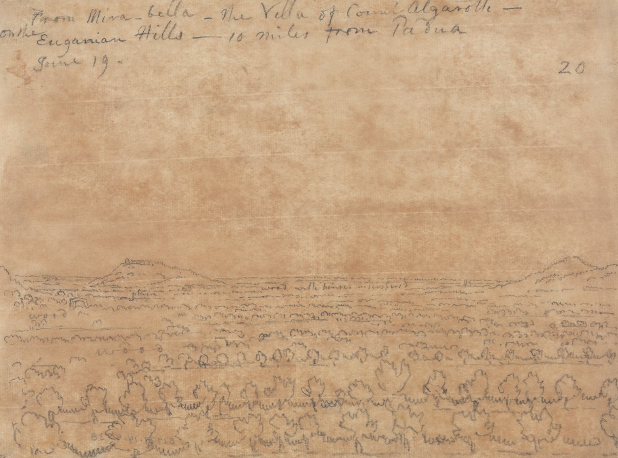 De Mirabella, la Villa du Comte Algarotti sur les Collines Euganéennes - John Robert Cozens