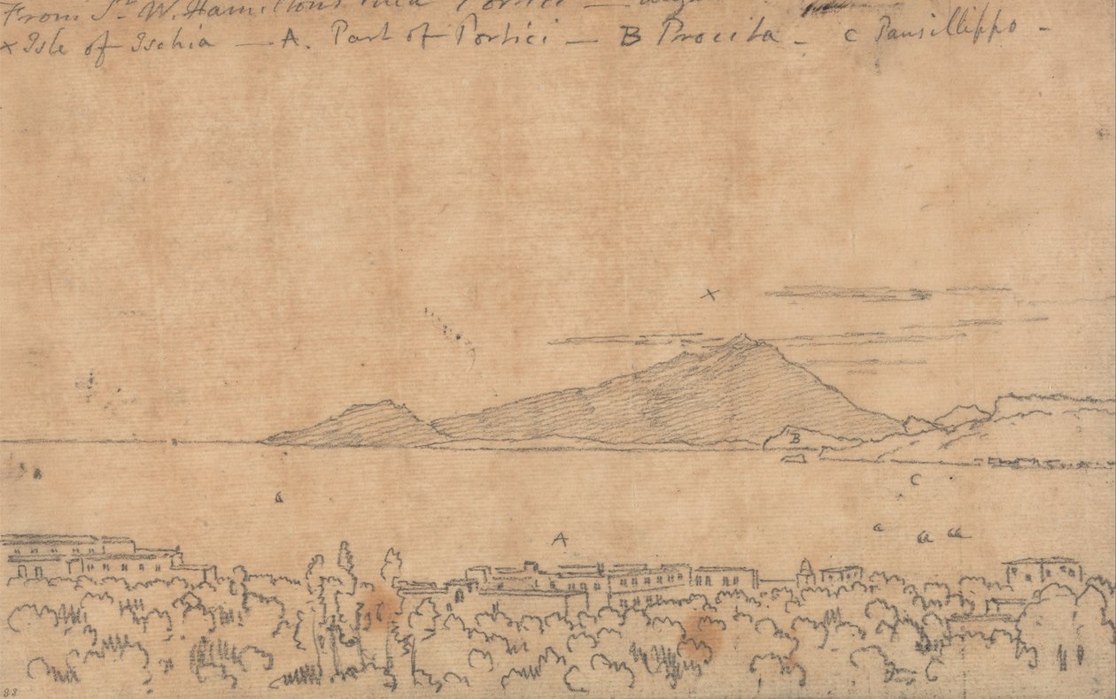 De la villa de Sir W. Hamilton, Portici, le 12 août - John Robert Cozens