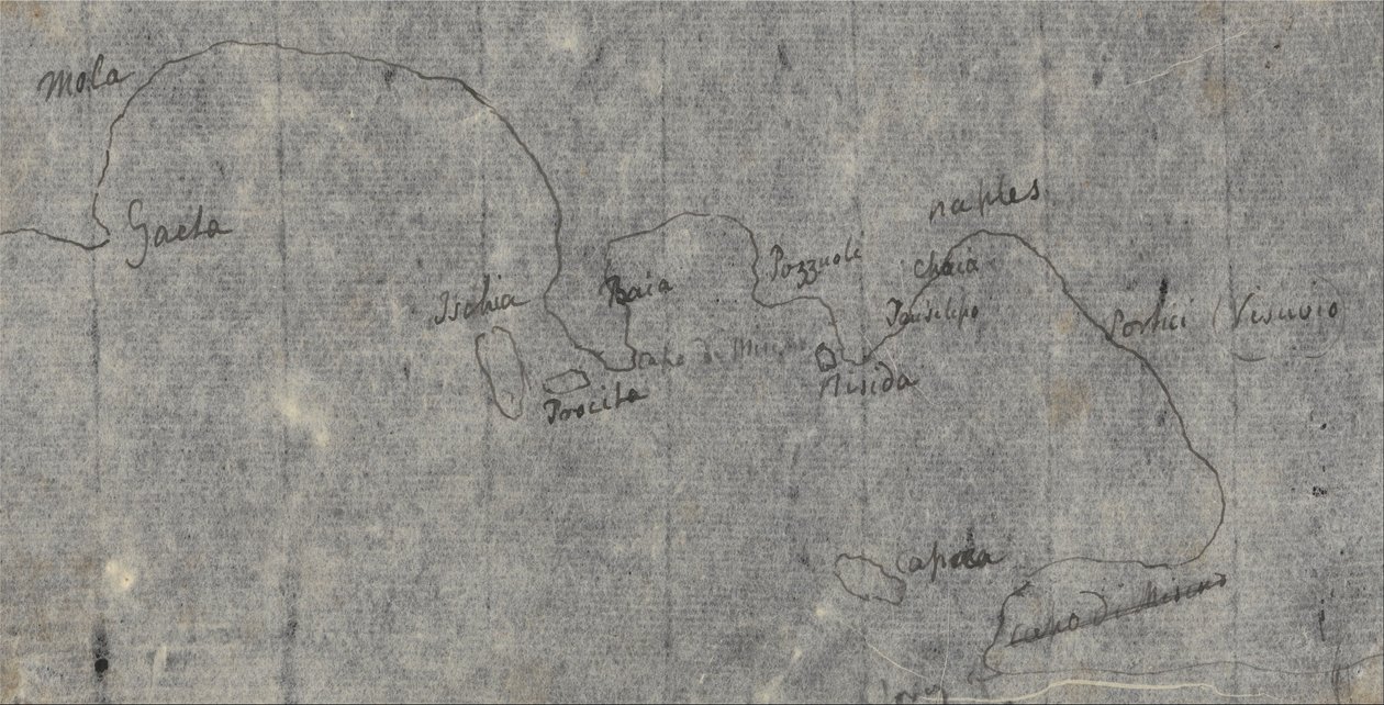 Carte du golfe de Naples - John Robert Cozens
