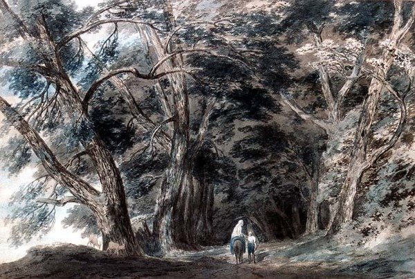 La Galleria di Sopra, au-dessus du lac Albano, Italie - John Robert Cozens