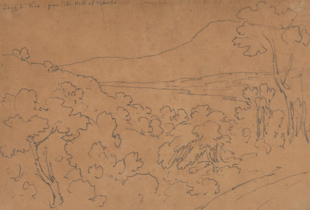 Lago di Vico depuis la colline de Viterbo - John Robert Cozens