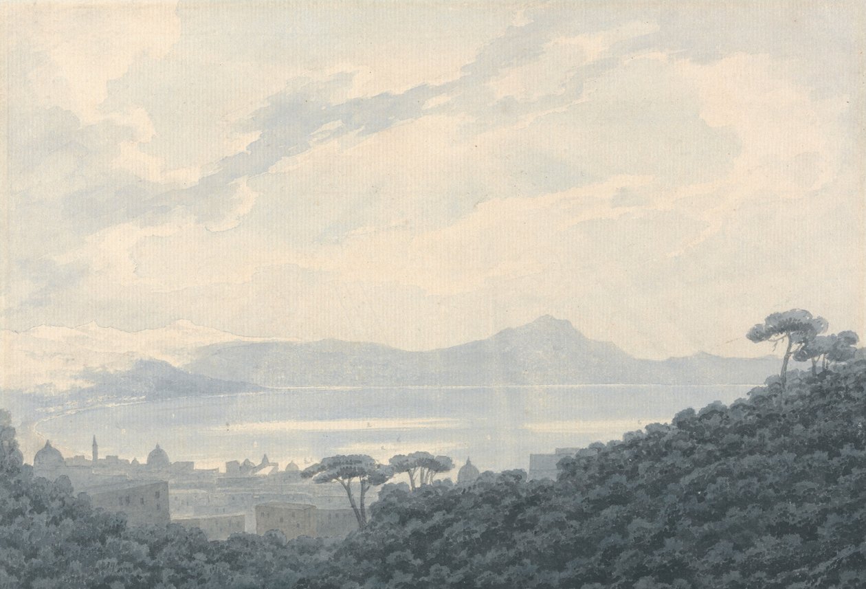 La baie de Naples vue de Capodimonte, Italie - John Robert Cozens