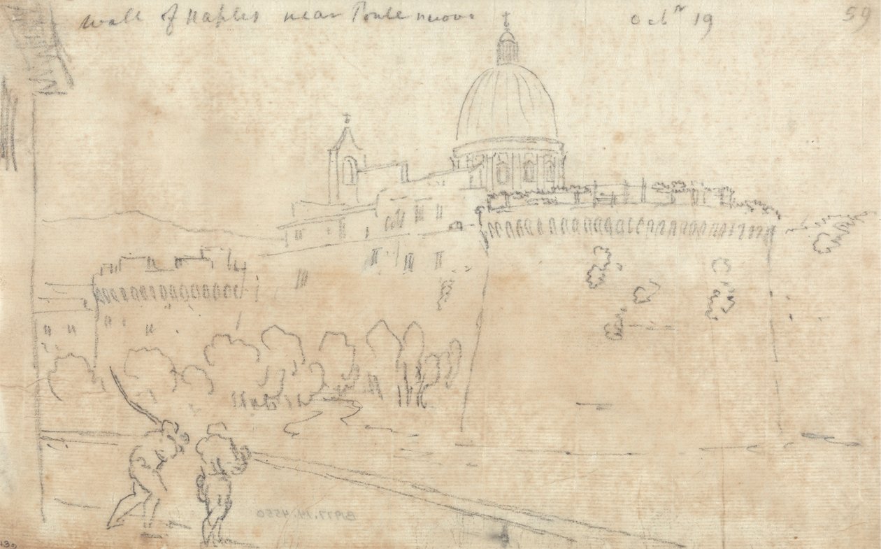 Le mur de Naples près de Ponte Nuovo - John Robert Cozens