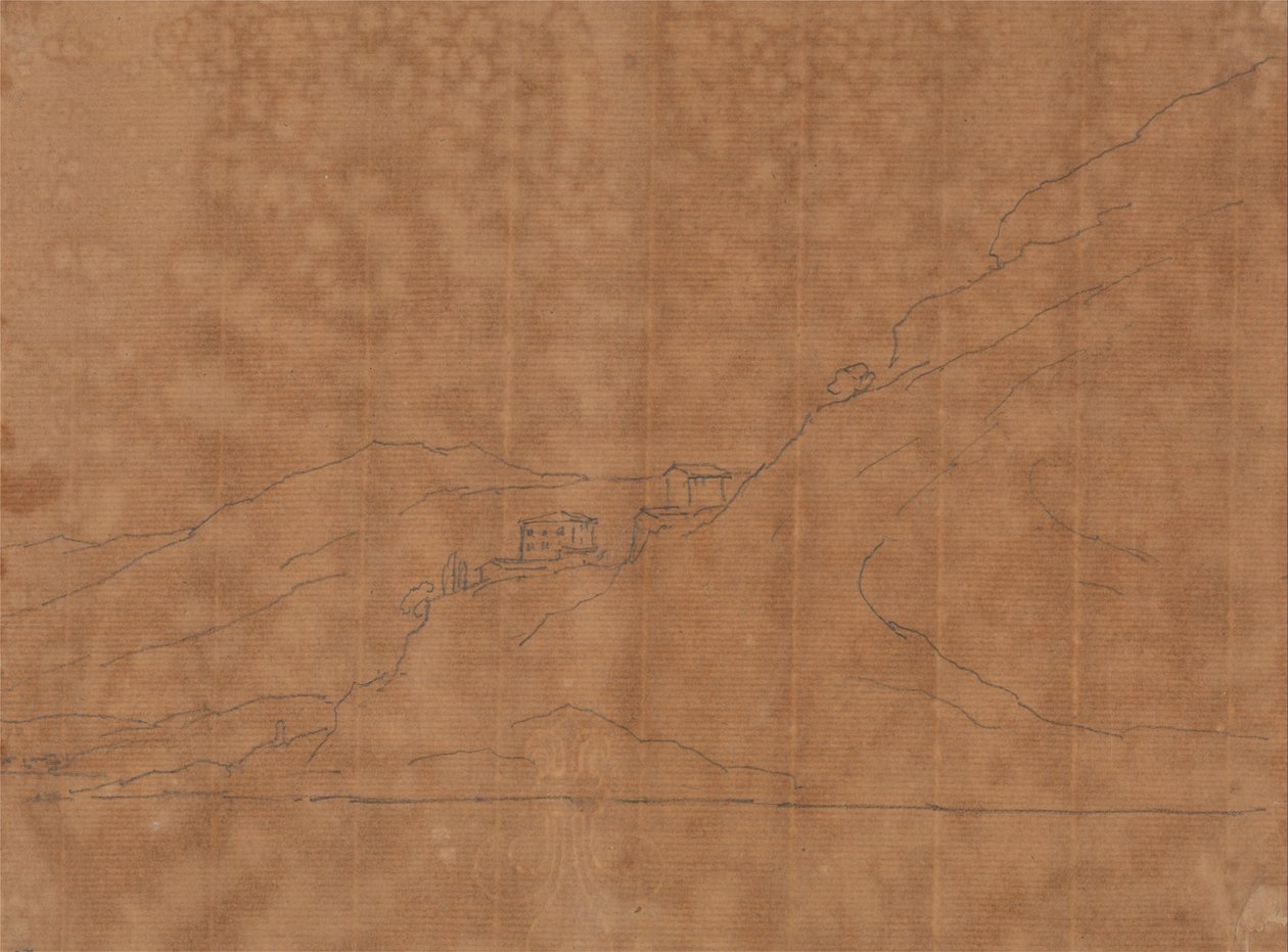 Villas à flanc de colline - John Robert Cozens