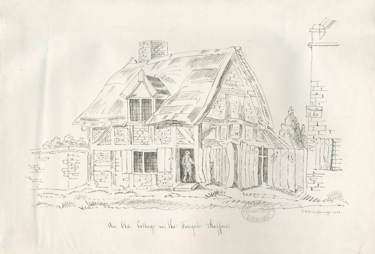 Stafford - Vieille Chaumière dans le Foregate - John Robert Fernyhough