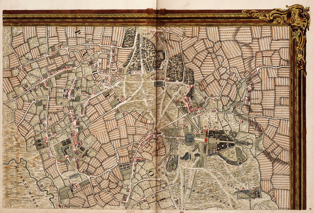 Carte de Hackney, Waltham et Wanstead - John Rocque