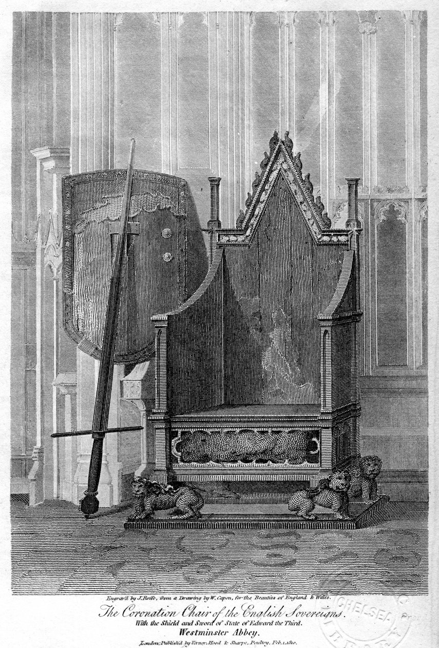 Le fauteuil de couronnement des souverains anglais, abbaye de Westminster, Londres - John Roffe