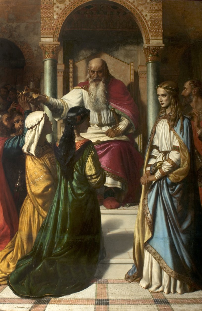 Lear et Cordelia, 1876 - John Rogers Herbert
