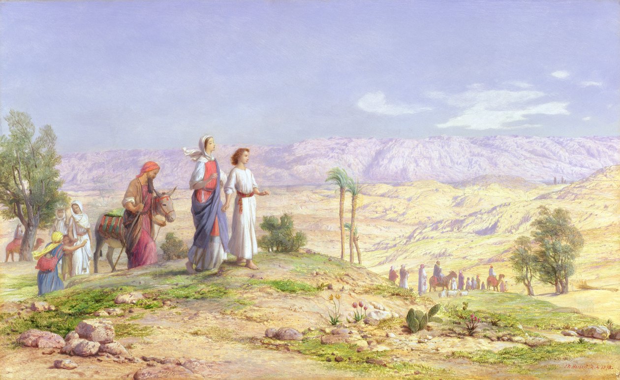 La Sainte Famille approchant de Jérusalem depuis Nazareth, 1878 - John Rogers Herbert