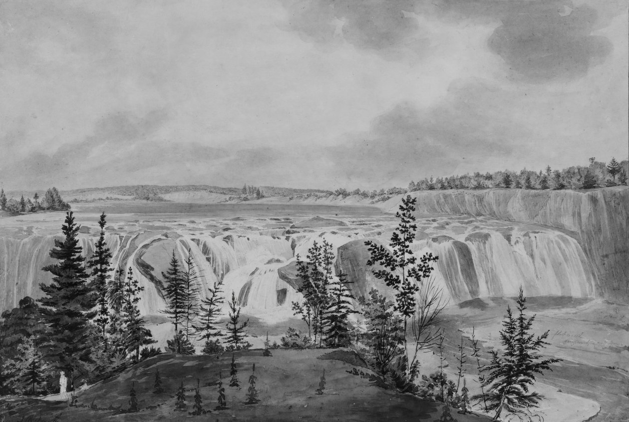 Chutes de Cohoes sur la rivière Mohawk, New York - John Rubens Smith
