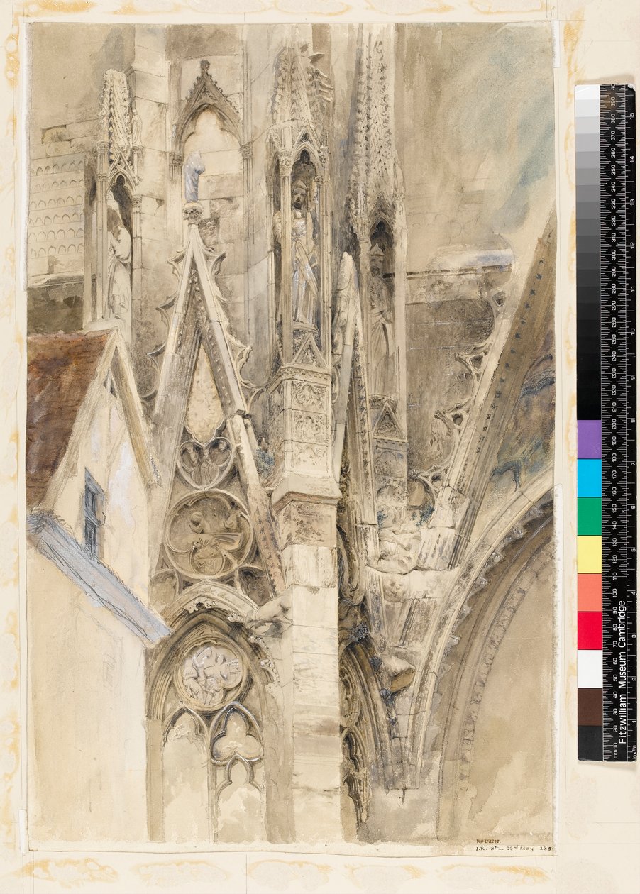 Entrée du transept sud de la cathédrale de Rouen, 1854 - John Ruskin