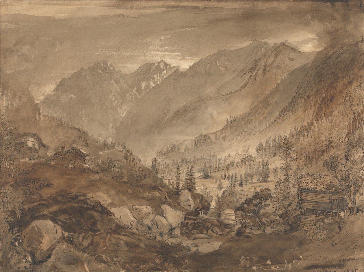 Paysage montagneux, Macugnaga - John Ruskin