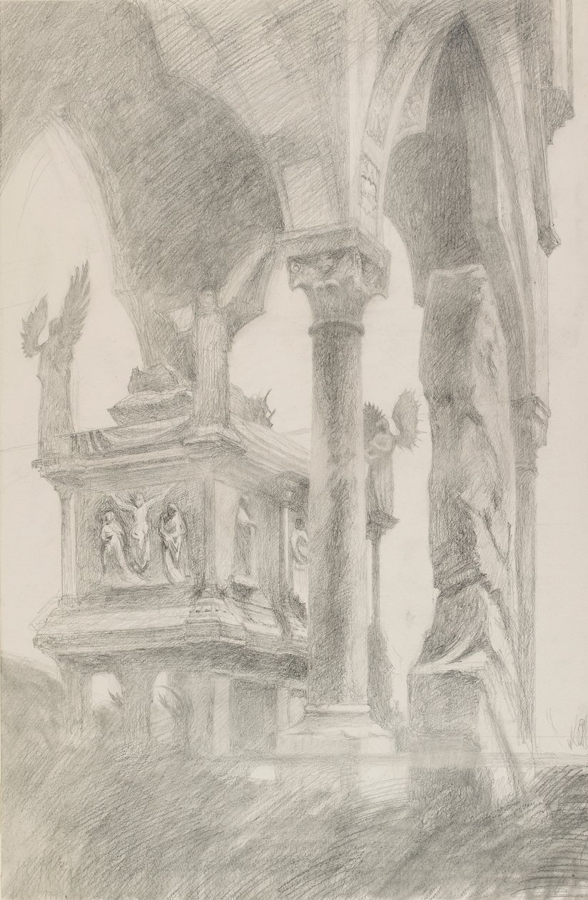 Étude du Tombeau de Mastino II della Scala à Vérone - John Ruskin