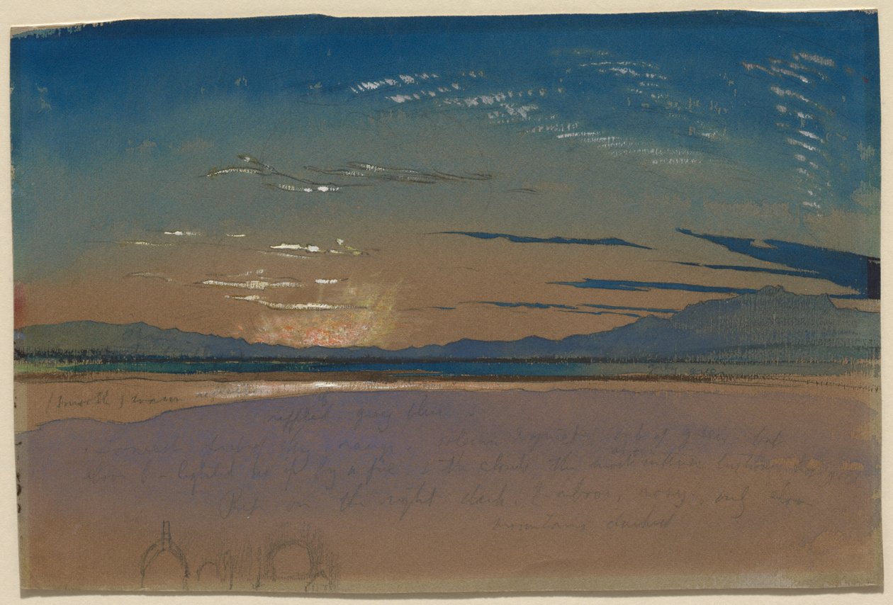 Coucher de soleil sur les montagnes - John Ruskin