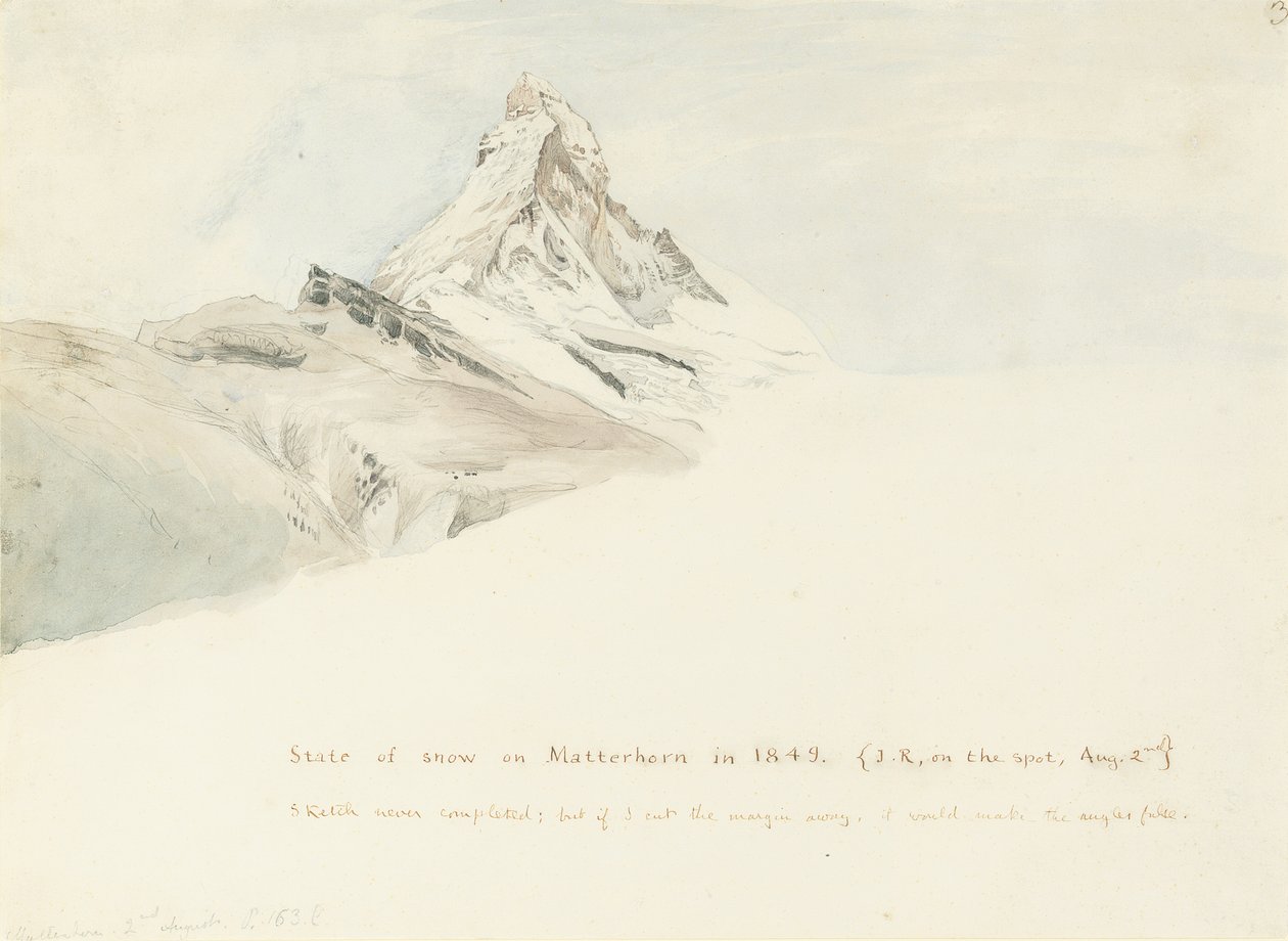 Le Cervin, Suisse, du Nord-Est, 1849 - John Ruskin
