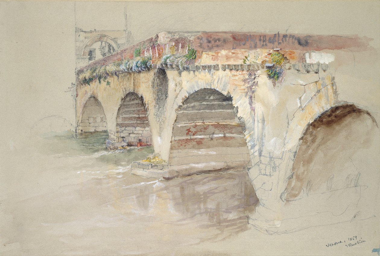 Le Ponte della Pietra, Vérone, 14-17 juin 1869 - John Ruskin