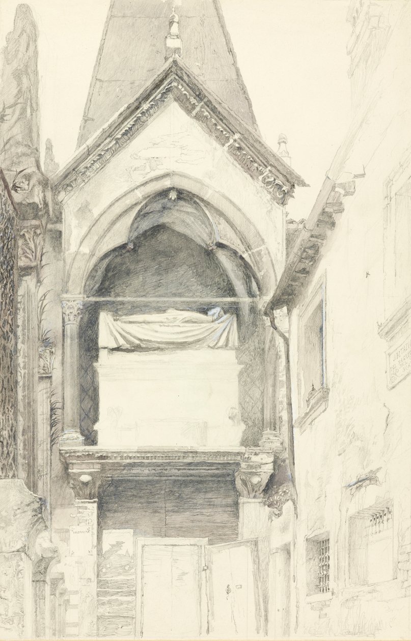Le tombeau de Cangrande I della Scala, Vérone, 28 mai-29 juin 1869 - John Ruskin
