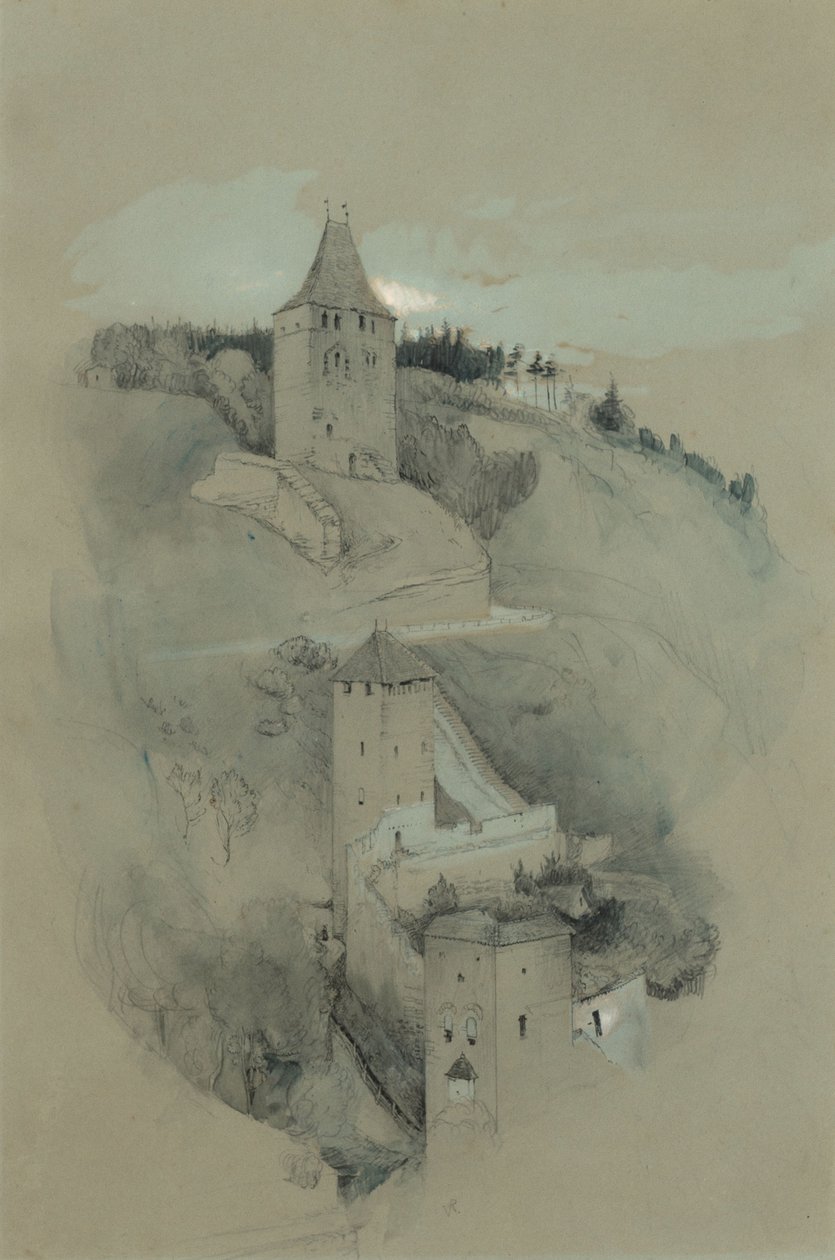 Les tours de Fribourg, Suisse - John Ruskin