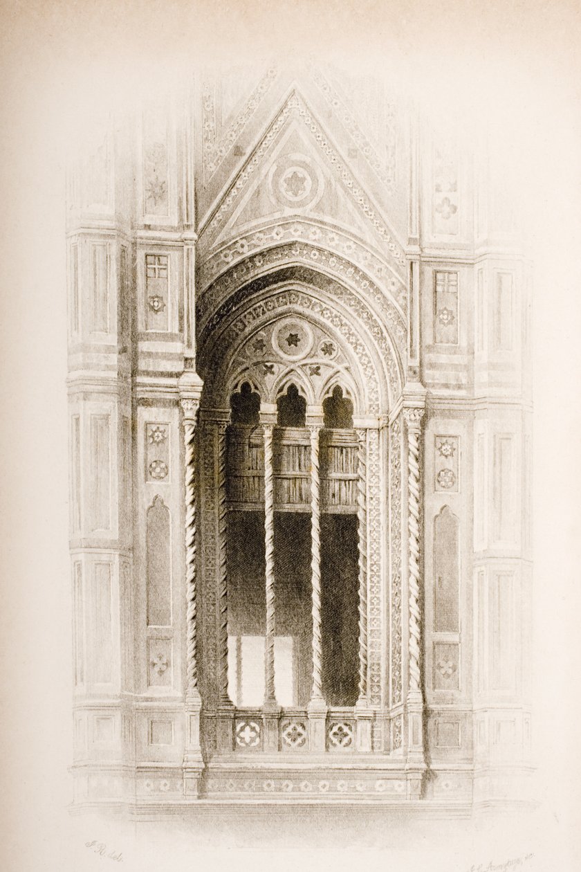 Tracery du Campanile de Giotto, Florence, de 