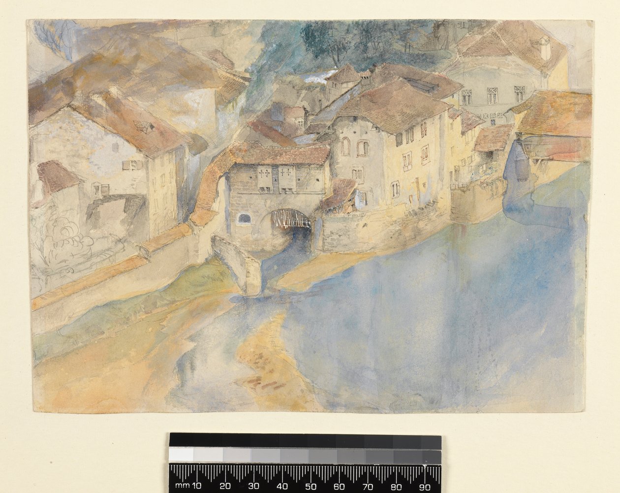 Vue de Fribourg, Suisse, c.1854 - John Ruskin