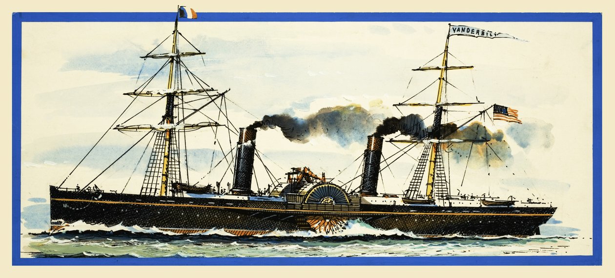 Le bateau à aubes américain Vanderbilt - John S. Smith