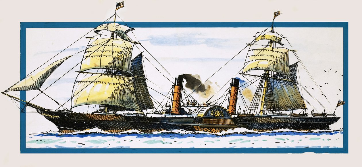 Le bateau à aubes britannique Persia - John S. Smith
