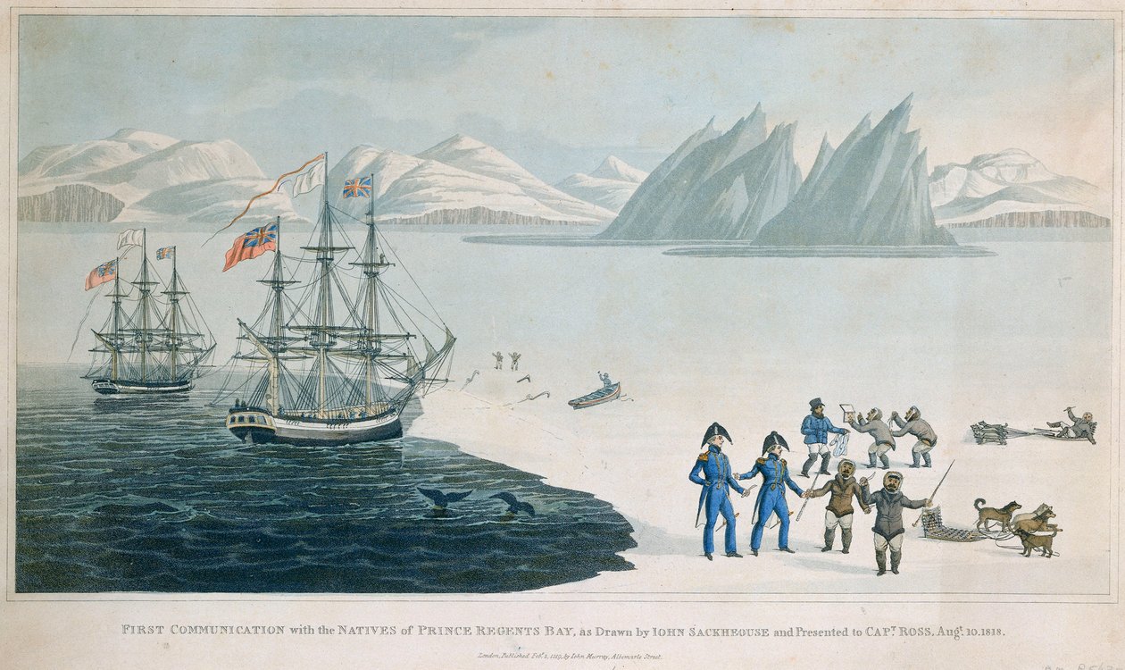 Première communication avec les indigènes de la baie du Prince Régent - John Sackhouse