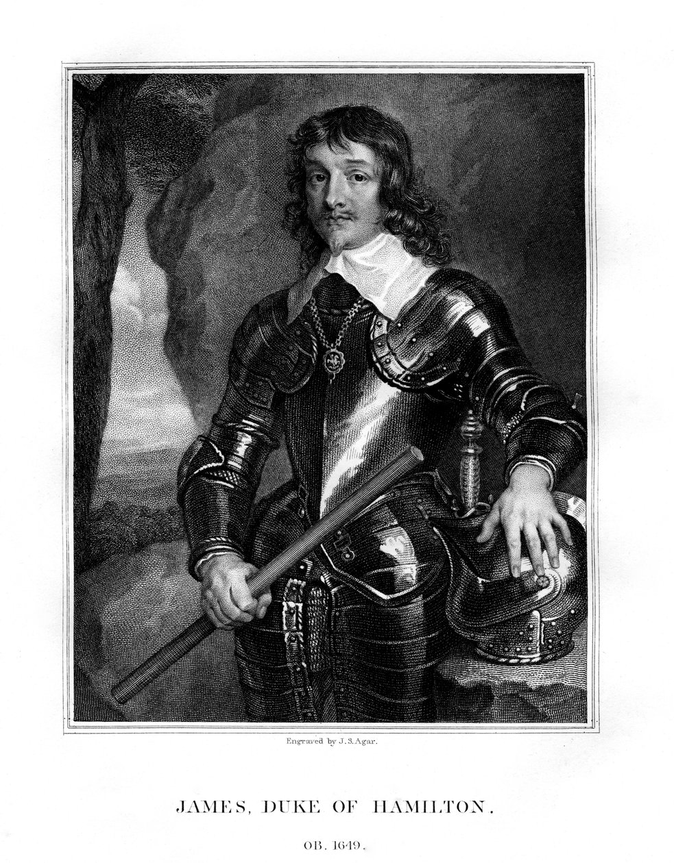 James Hamilton, 1er duc de Hamilton, noble écossais, 1823 - John Samuel Agar