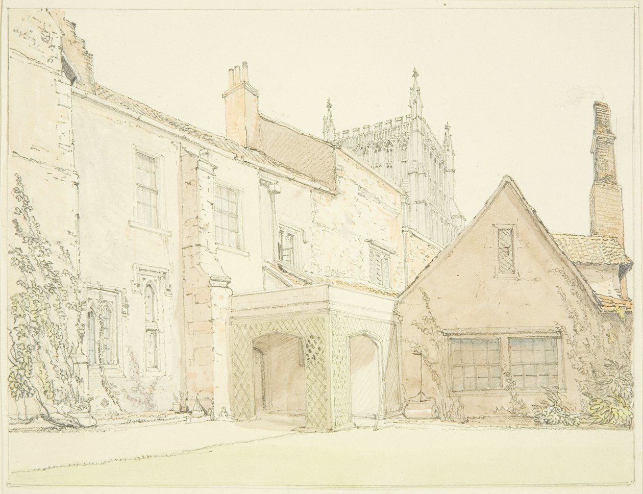 Façade sud de la maison prébende à Lower College Green - John Sanders